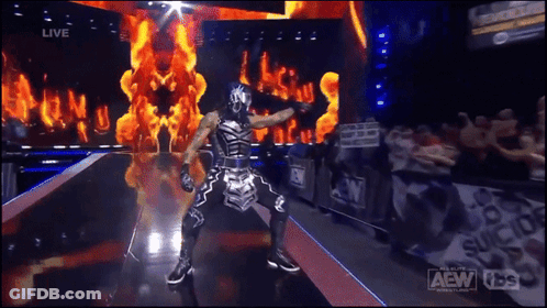 Wrestler On Stage Saying Live GIF