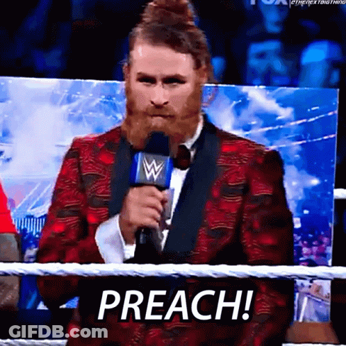 Wrestler On Stage With Red Canadian Flag GIF