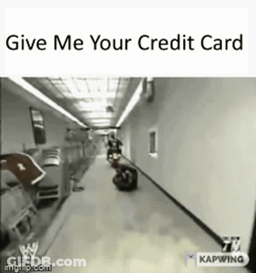 Wrestler Pulled Credit Card Meme GIF
