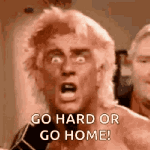 Wrestler Ric Flair Woo Go Hard Go Home GIF