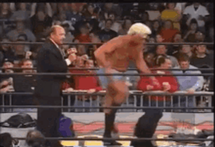 Wrestler Ric Flair Woo Interview Reaction GIF