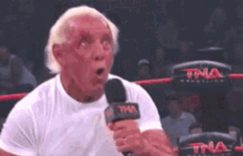 Wrestler Ric Flair Woo Moving Reaction GIF