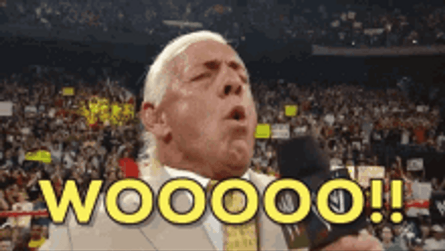 Wrestler Ric Flair Woo Shouting GIF