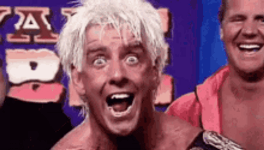 Wrestler Ric Flair Woo With Men Behind GIF
