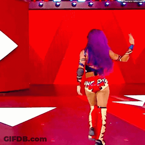 Wrestler Sasha Banks Walking Away GIF