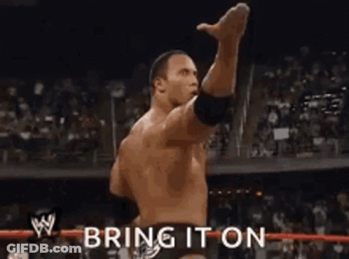 Wrestler Saying Bring It On GIF