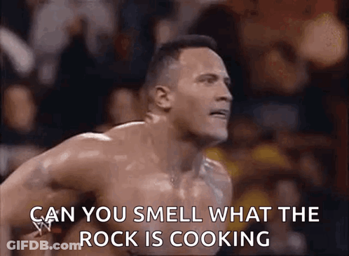 Wrestler Saying Can You Smell What The Rock Is Cooking GIF