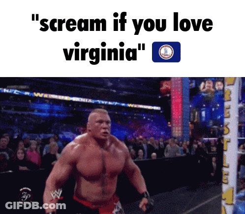 Wrestler Saying Scream If You Love Virginia GIF