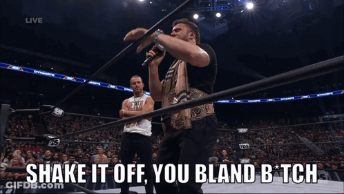 Wrestler Says Shake It Off You Bland Bitch GIF