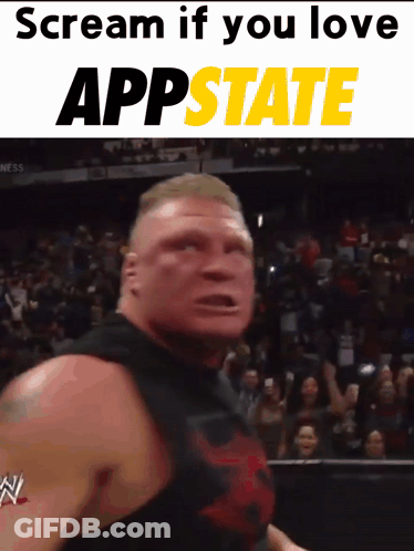 Wrestler Scream If You Love Appstate GIF