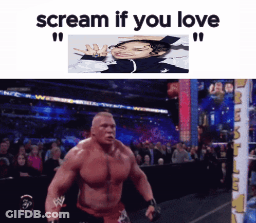 Wrestler Scream If You Love GIF