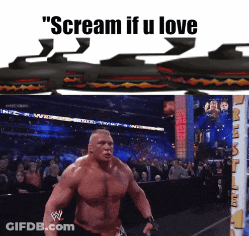 Wrestler Scream If You Love GIF
