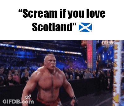 Wrestler Scream If You Love Scotland GIF