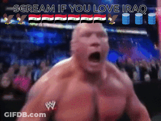 Wrestler Screaming Scream If You Love Iraq GIF
