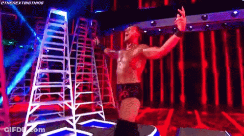 Wrestler Standing Before Crowd In Dark Room GIF