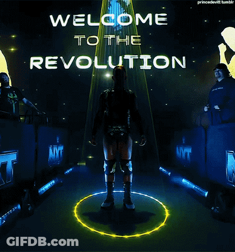 Wrestler Standing In Circle Welcome To Revolution GIF