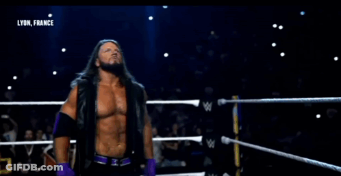 Wrestler Standing In Ring Lyon France GIF