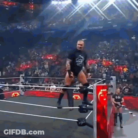 Wrestler Standing In Wrestling Ring GIF