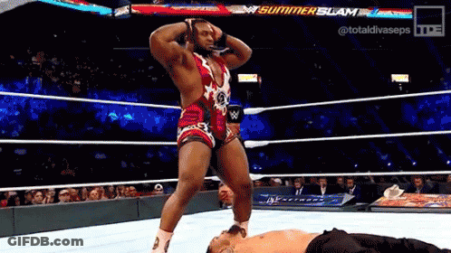 Wrestler Standing Over Opponent GIF