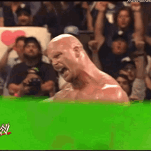 Wrestler Stone Cold Head Nod GIF