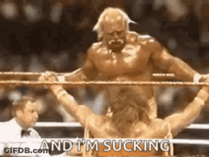 Wrestler Sucking Opponent Wrestling Ring GIF