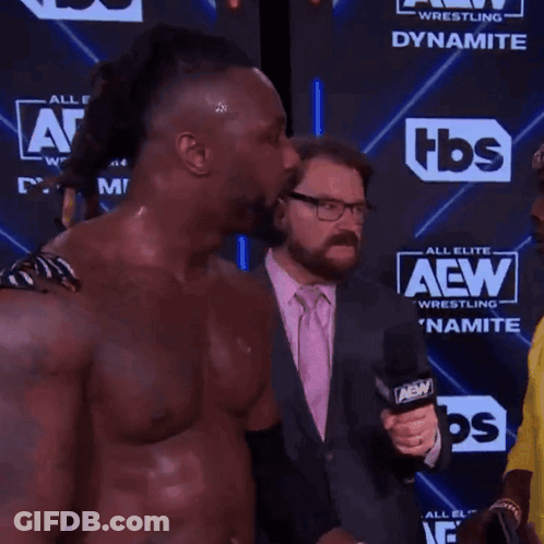 Wrestler Talking Into Microphone GIF