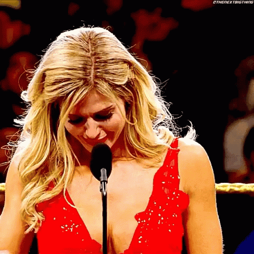 Wrestler Torrie Wilson Crying In Front Of Crowd GIF