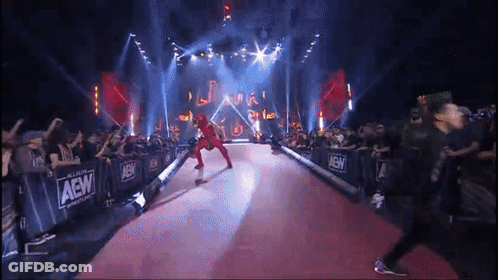 Wrestler Walking Down Red Carpet GIF