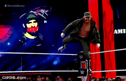 Wrestler Walking Out Of Ring With Crowd GIF