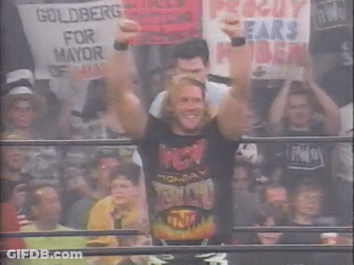 Wrestler Wearing SFCW Monday Shirt GIF