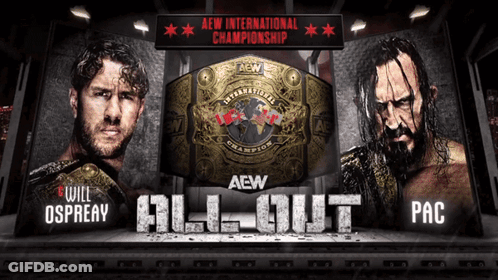 Wrestler Will Osprey And Pac Poster GIF