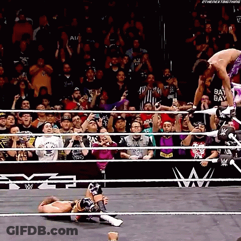 Wrestler With Bay Bay On Back GIF