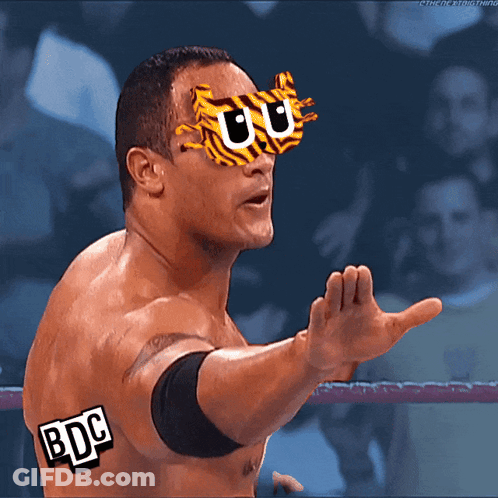 Wrestler With BDC Sticker GIF