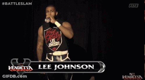 Wrestler With Lee Johnson On Shirt GIF