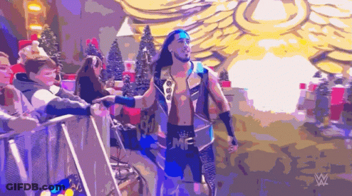 Wrestler With Letter W GIF