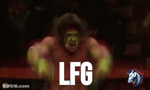 Wrestler With LFG Text GIF