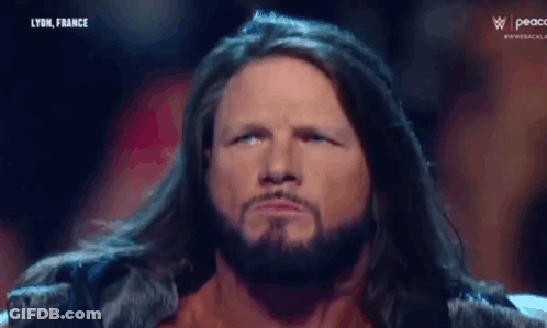 Wrestler With Long Hair And Beard GIF