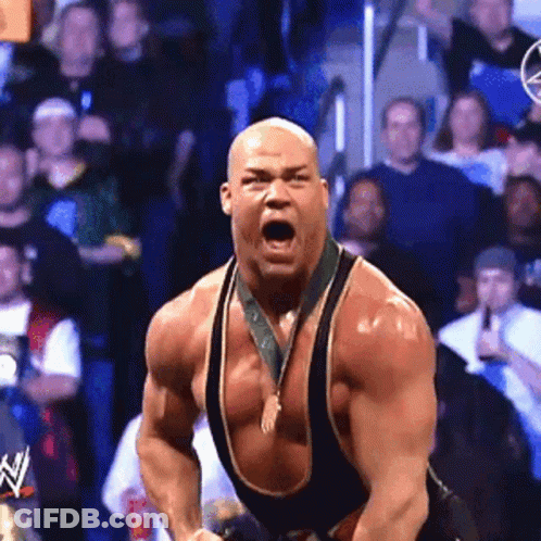 Wrestler With Medal Around Neck Open Mouth GIF