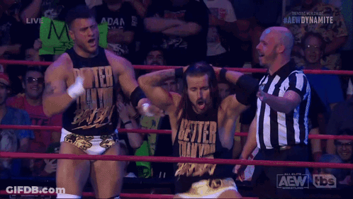 Wrestler With MJF Is The Father Sign GIF