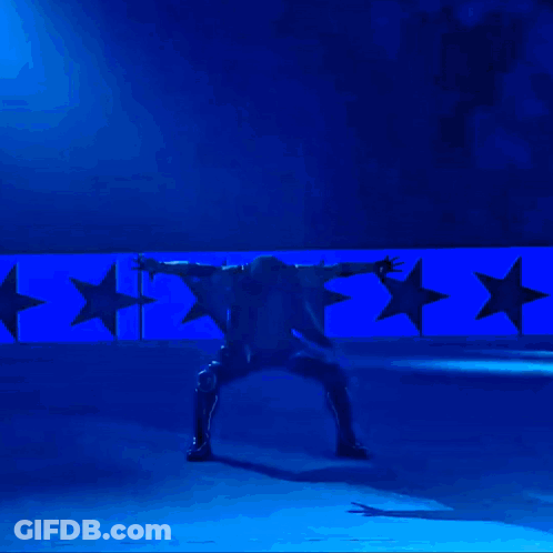 Wrestler With Number 1 Knee Pads GIF