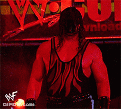 Wrestler With Sign Saying W GIF