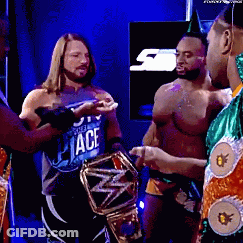 Wrestler With The Ace Shirt Talking GIF