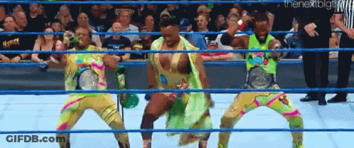Wrestlers Dancing In Ring GIF