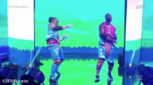 Wrestlers Dancing On Stage GIF
