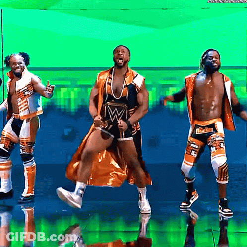Wrestlers Dancing On Stage GIF