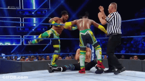 Wrestlers Fighting In Ring GIF