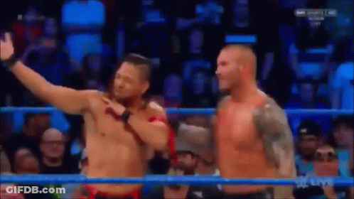 Wrestlers In Ring With World Heavyweight Championship Belt GIF