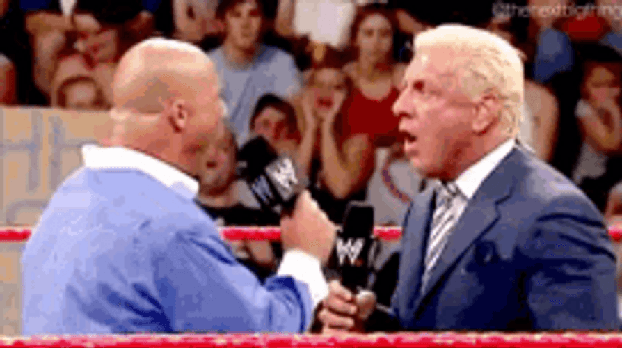 Wrestlers Kurt Angle And Ric Flair Woo GIF