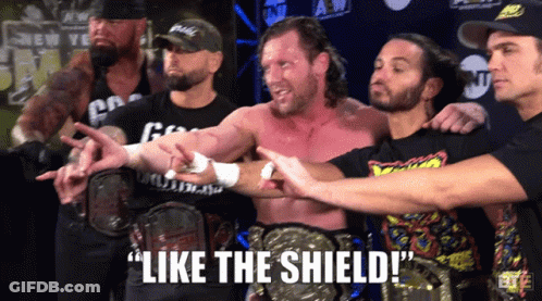 Wrestlers Posing Like The Shield GIF