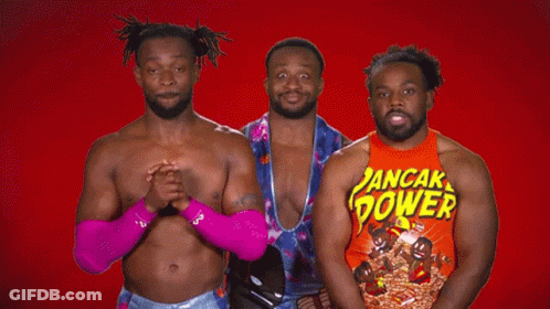 Wrestlers Posing With Pancake Power Shirt GIF